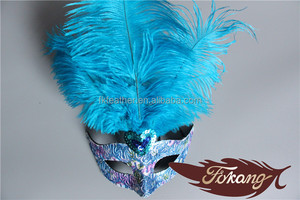 Comercio al por mayor Tela Del Ajuste Grande Máscara de Plumas de Avestruz Para la despedida de Soltera de Suministros - Product Image 5