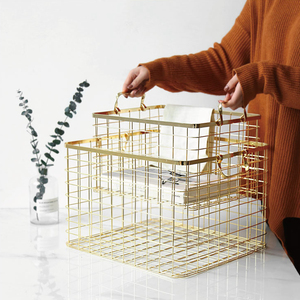 Wire Mesh <strong>Square</strong> Utility Storage Organizer for Kitchen Office Cabinets, Makeup, Bathroom, Laundry, Dirty Clothes Metal <strong>Basket</strong> - Product Image 4