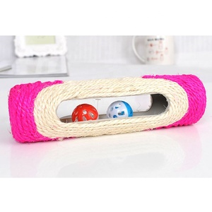Prezzo a buon mercato sound ball natural sisal barrel cat scratcher giocattolo interattivo gatti divertenti tiragraffi giocattolo sisal
