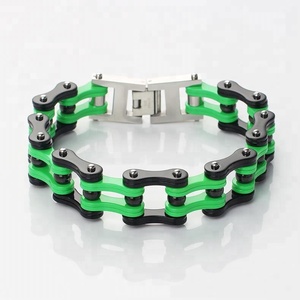 OUMI Monili Dell'acciaio Inossidabile 316L Degli Uomini Freddi di Modo Grande Pesante Vasta Bike Braccialetto <span class=keywords><strong>Chain</strong></span> Della Bicicletta Moto Braccialetto - Product Image 4