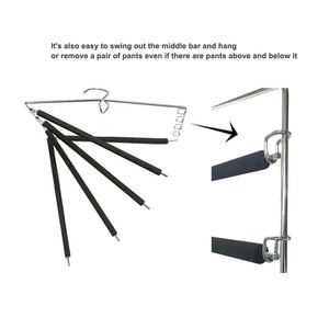 Colgador de ropa de múltiples capas para el hogar Perchero de espuma cromado para ahorrar espacio en el brazo - Product Image 3