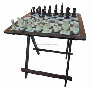 wooden chess folding table with chess games 8771