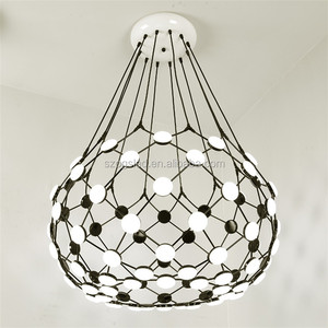 Moderna candelabros de Hierro redondo de Acrílico/Acrílico lámpara colgante de hierro fot decoración hotal - Product Image 3