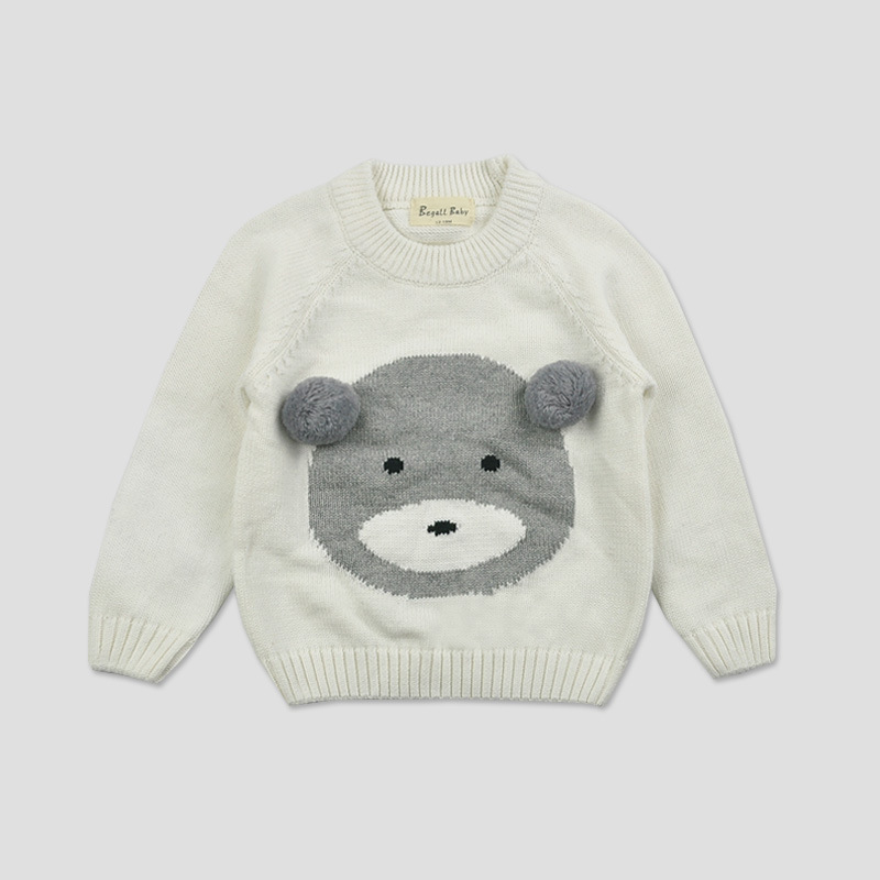 2017 новая осенняя одежда для новорожденных высокого качества с рисунком медведя шерстяной свитер дизайн