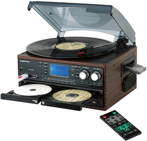 Tất Cả Trong Một Không Dây BT Đôi Cd Âm Nhạc Vinyls Máy Nghe Nhạc, Cổ Gramophones Để Bán - Product Image 1