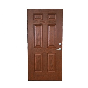 MINGLEI Dalles de porte extérieures en fibre de verre à 6 panneaux et revêtement de porte - Product Image 5