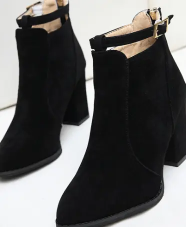 Winter new design fashion trend cusp chunky heels antiskid elegance ladies boot