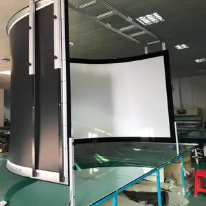 200"16:9 Home Cinema theater projector screen Fixed frame curved projection screen 3D movie & 3D movie screen