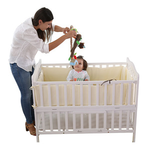 Moderne style sécurité du nouveau-né bébé crèche en bois lit bébé lit - Product Image 6