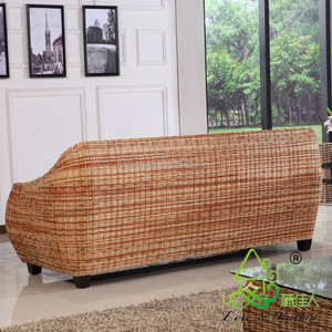 Ensemble de meubles de salon de haute qualité, moderne, pour balcon, véranda, en rotin naturel, canapé sectionnel à deux places - Product Image 5