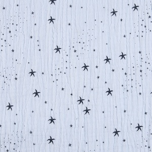 Couverture en coton biologique à motif étoiles pour bébé, <span class=keywords><strong>double</strong></span> couche, en <span class=keywords><strong>gaze</strong></span> de coton, mousseline peignée, blanc, certifié dot, 100% - Product Image 2