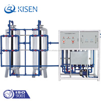 Machine de dessalement portable Kisen 12T/H / Traitement des eaux usées plastiques, contrôlée par PLC, avec pompe, moteur, réservoir sous pression, certifiée CE