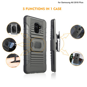 Custodia Ibrida Antiurto Rinforzata con Clip e Fondina per Samsung <span class=keywords><strong>Galaxy</strong></span> A7 <span class=keywords><strong>A8</strong></span> Plus 2018 - Product Image 6