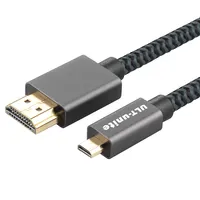 Ультратонкий плетеный кабель Micro HDMI 4K 60 Гц Кабель Micro HDMI в HDMI ult-unite