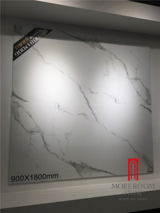 Tamaño grande 900x1800 mirada de mármol Calacatta azulejo blanco - Product Image 4