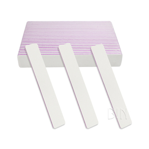 BIN yüksek kalite özel logo E şekli beyaz japonya kum kağıt 100/180 grit tırnak törpüsü - Product Image 5