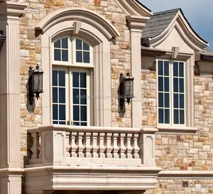 फ्रेंच versailies शैटो शैली अनुकूलित बेज संगमरमर खिड़की दासा