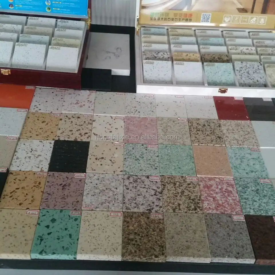 Campioni gratuiti quarzo composito tile/quarzo pietra floor tile