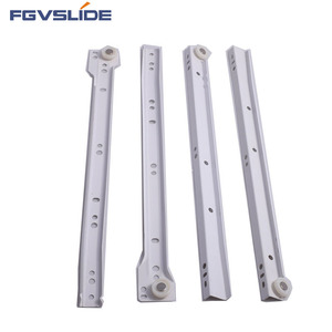 FGVSLIDE Cold Rolled Steel Powder Coated Roller <strong>Drawer</strong> Slide Bottom Mount White Metal Box <strong>Drawer</strong> <strong>Runner</strong> With Nylon Wheels - Product Image 2