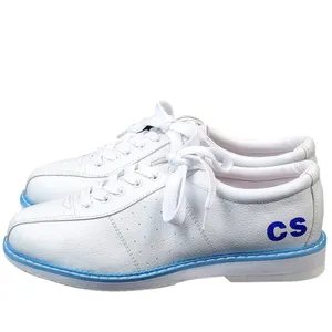Zapatos de bolos blancos de PU para hombre y mujer, gran oferta - Product Image 1