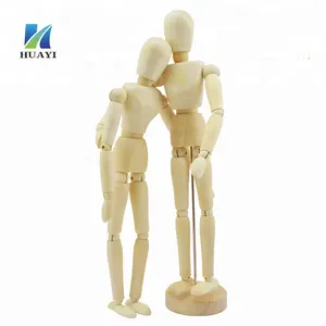 Custom Artist Human Man Figure Populair Houten Model Voor Kunsttekening Menselijke Figuur Mini Houten Pop Schetsen Lay Figuur