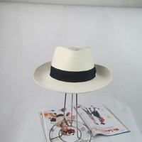 Chapeau Fedora en laine blanc Michael Jackson MJ, chapeau de costume pour fête ou style de personnage en plein air