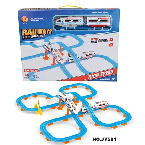 2019 hot sale toy high speed rail way rail B/O track train for kids
