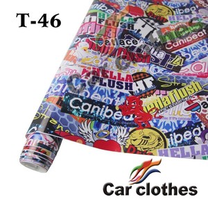 Haute Qualité <span class=keywords><strong>1</strong></span>.52x30m Conception D'autocollant De Voiture de Vinyle de <span class=keywords><strong>Film</strong></span> Enveloppement Stickerbombing drôle autocollants de voiture - Product Image 3