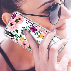 <span class=keywords><strong>CHEZ</strong></span> <span class=keywords><strong>Les</strong></span> <span class=keywords><strong>Filles</strong></span> Femmes Floral De Rigide Antichoc TPU Housse de protection Avec Protecteur D'écran En Verre Pour iPhone X - Product Image 5