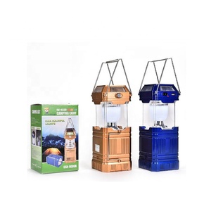 Collapsible Golden ABS Plastic 1W+6 Led <strong>Rechargeable</strong> <strong>Solar</strong> Led Camping <strong>Lantern</strong>