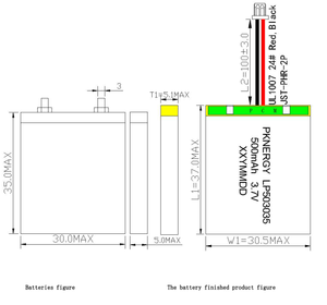Литий-полимерный аккумулятор PKNERGY 601015 500 мАч 3,7 В LiFePO4 с ресурсом 1200 циклов, сертификация CB IEC62133, прямые продажи с завода - Product Image 4