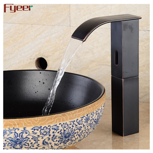 फईयर ऑर्ब काले स्वचालित पानी का नल ठंडा केवल वाटरफॉल सेंसर बेसिन नल नल - Product Image 1