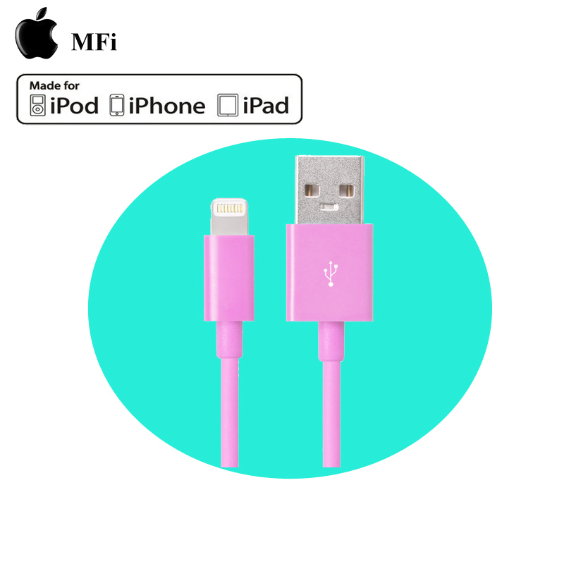 Imf certified1m negro 8 2.0 pin cable de carga usb para i6