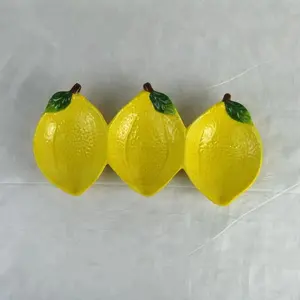 Лидер продаж, декоративная керамическая тарелка для соуса в форме лимона