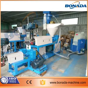 HDPE/PP/PET flakes plastic recycling pelletizing machine price