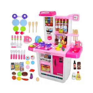 Meu pequeno chef cozinha jogo jogo jogo de papel com painel touchscreen, características aquáticas e 50 acessórios plásticos meninas cn; gua