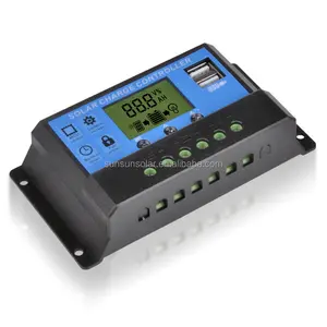 شاشات كريستال بلورية USB مزدوج 5V DC الناتج 12V 24V 48V 10A PWM الشمسية جهاز التحكم في الشحن