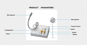 KNTECH-Interphone de fenêtre sans fil KNDJ-1 intérieur SUS304, clavier mains libres, microphone pour téléphone à fil, banque, métro - Product Image 4