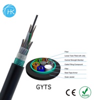 Gyts 24-Core Armored Optical Blowing Machine Roll Cable de comunicación de fibra óptica para exteriores