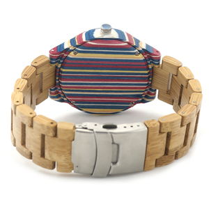 Relojes de madera hechos a mano de Bamboo Nature Relojes creativos de madera hechos a mano 2018 New Fashion Quartz Clock - Product Image 6