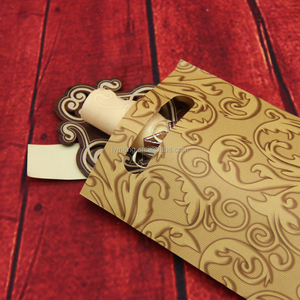 Yiwu Nhà Máy Bằng Gỗ Scroll Lời Mời Đám Cưới Với Kim Loại Bướm Và Ribbon Bow - Product Image 6