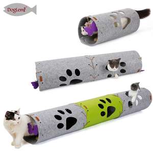 Juguetes para gatos de fieltro natural DIY, túnel plegable para cachorros, tela de PC de lujo ecológica <span class=keywords><strong>Animat</strong></span> - Product Image 2
