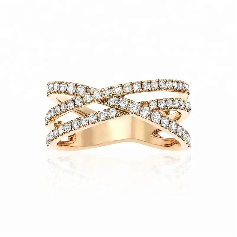 Bruids sieraden 925 zilveren diamanten bruiloft band vrouwen twisted ring