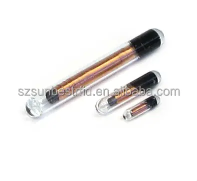 Животных RFID тег 134,2 кГц EM4305 имплантируемые идентификации животных микрочип RFID стеклянный колпачок для рыб/кошка/собака/овец/коз