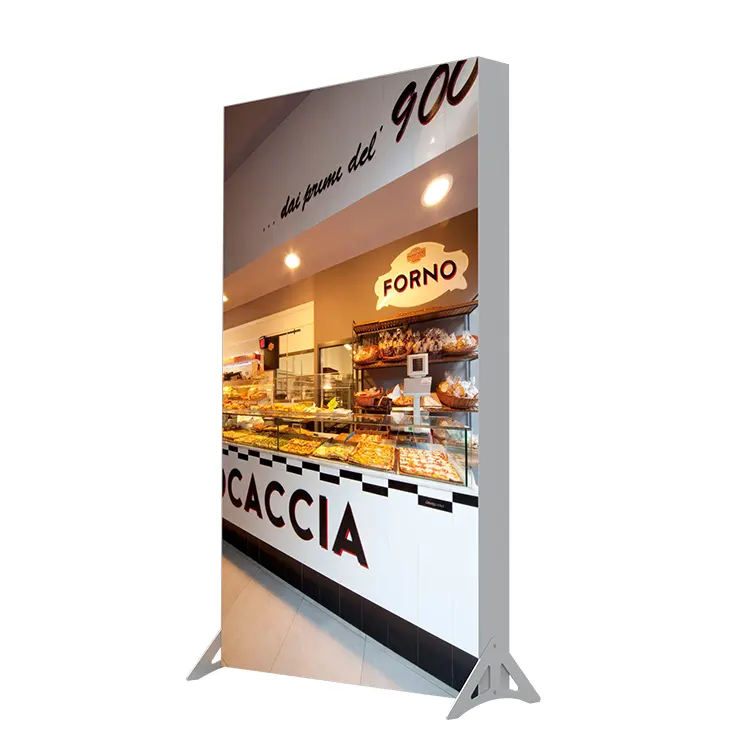 seg lightbox profile two sides back light display exhibition stand display with led lights