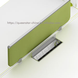 QS-OW-BON02 mfc मेलामाइन 6 वर्कस्टेशन 6 व्यक्ति कार्यालय विभाजन मॉड्यूलर कार्यक्षेत्र - Product Image 6