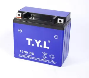 China Factory OEM ODM 12 Volt motorcycle starting battery 12N9-BS 12V 9ah Mf Lead Acid Motorcycle Battery