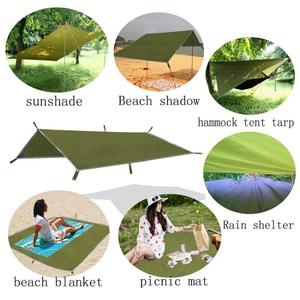WOQI Premium Ultralight 10x10 Feet Rain Fly <strong>Tarp</strong> Ripstop Nylon Polyester Waterproof Camping Tent Hammock Cover for Hiking <strong>Tarp</strong> - Product Image 5