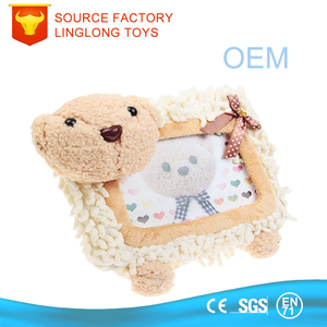 Bambino primo anno verde 15*20cm cornice specchio imbottita Frosch cornice per foto creatore peluche 3D rana grandi cornici - Product Image 5