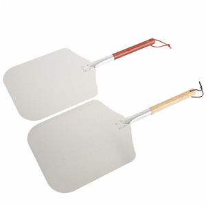 Pala grande de aluminio de alta calidad para pelar Pizza, pala cuadrada con mango de madera de 12 14 16 pulgadas para horno de Pizza, juego de equipo para hornear - Product Image 5